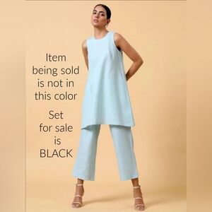 NWOT Black Cotton Linen Set